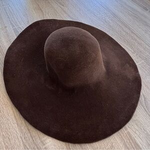 Boho Brown Wide-Brim Hat